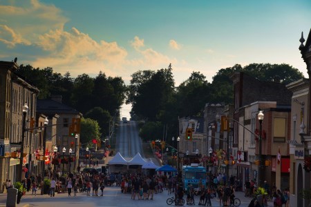 Crowd at downtown street festival