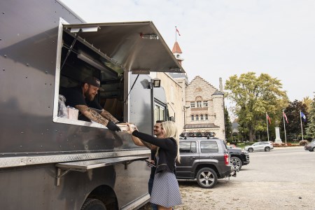 Food Truck with customers