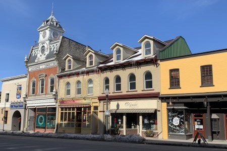 Row of attached buildings downtown St. Marys