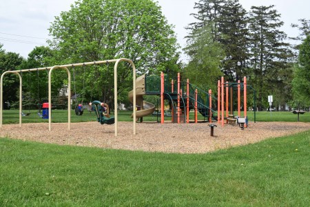 Playground equipment at park